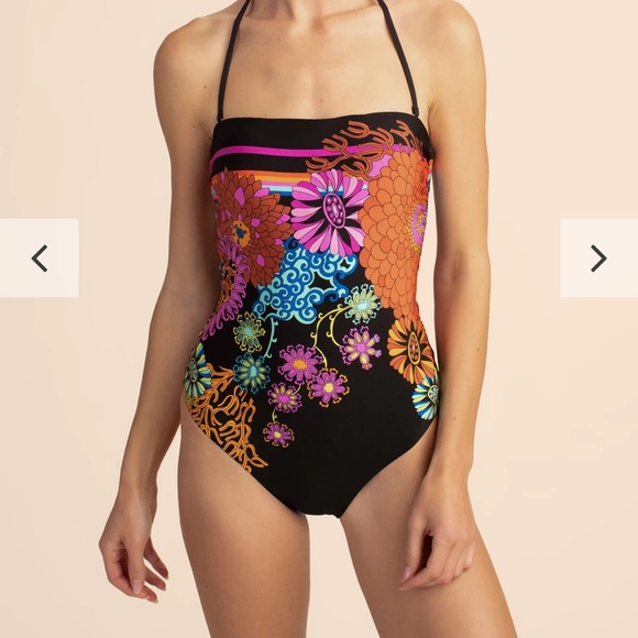 🆕🌸NWT Trina Turk ELECTRIC REEF BANDEAU ONE PIECE - Picture 6 of 15